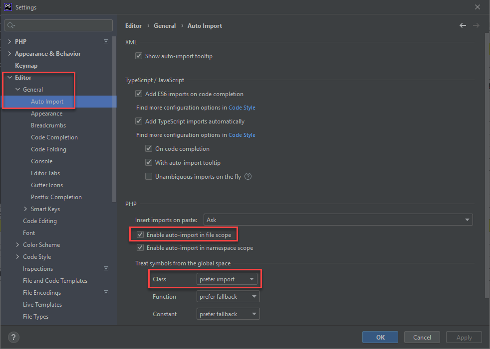 Import classes